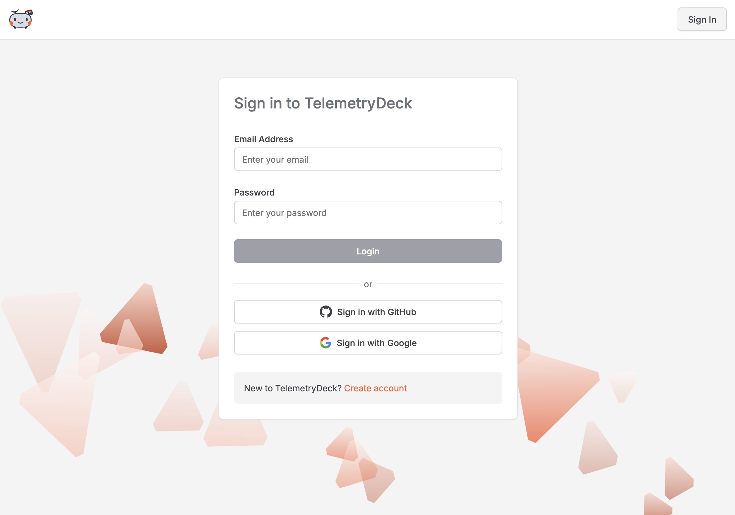 Login mask